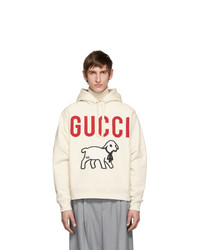 Gucci Off White Oversized Lamb Hoodie