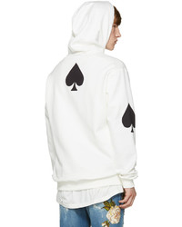 Dolce & Gabbana White Ace Of Spades Hoodie