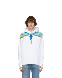 Marcelo Burlon County of Milan White And Blue Wings Hoodie
