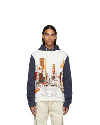 Lanvin White And Navy Babar Ny Hoodie