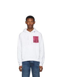 Off-White White And Pink Halftone Arrows Slim Hoodie