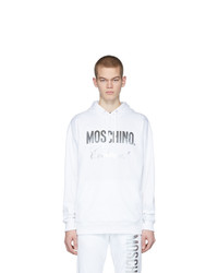Moschino White And Silver Couture Hoodie