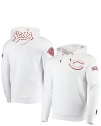 PRO STANDARD White Cincinnati Reds Logo Pullover Hoodie At Nordstrom