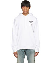 Moschino White Double Question Mark Hoodie