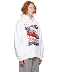 Doublet White Graphic Poster Hoodie