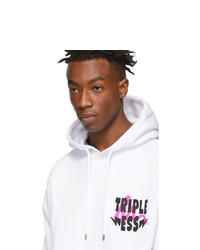 Sss World Corp White Logo Hoodie