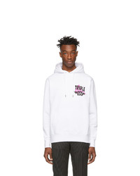 Sss World Corp White Logo Hoodie