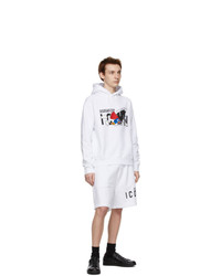 DSQUARED2 White Mascot Cool Hoodie