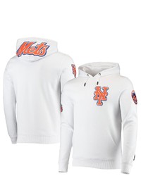 PRO STANDARD White New York Mets Logo Pullover Hoodie At Nordstrom