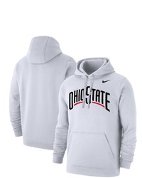 Nike White Ohio State Buckeyes Logo Pullover Hoodie