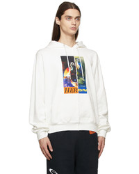 Heron Preston White Split Herons Hoodie