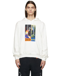 Heron Preston White Split Herons Hoodie