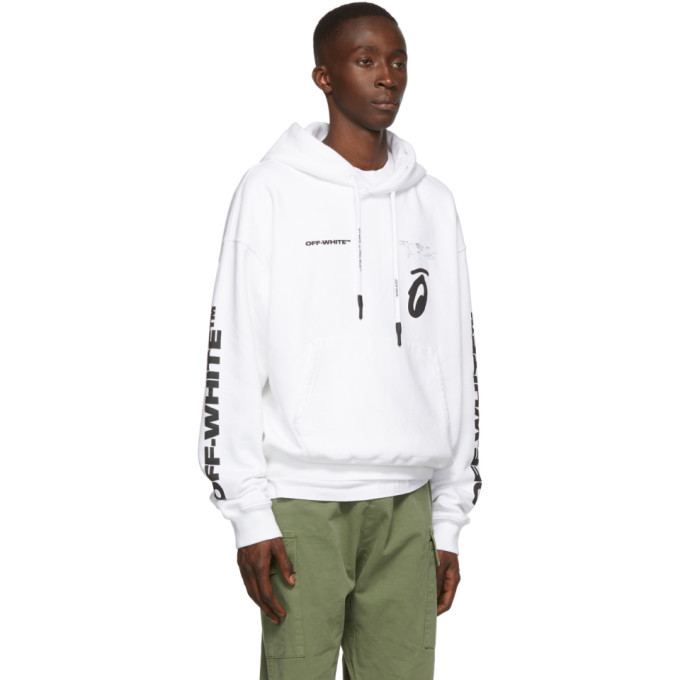 Off White White Splitted Arrows Hoodie 294 SSENSE Lookastic