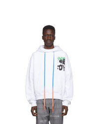 Off-White White Spray Blurred Over Hoodie