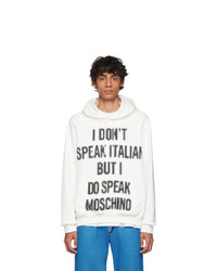 Moschino White The Sims Edition Pixel I Dont Speak Hoodie
