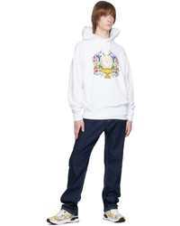 VERSACE JEANS COUTURE White V Emblem Garden Hoodie