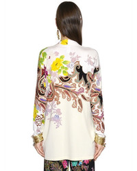 Etro Floral Printed Stretch Silk Jacket