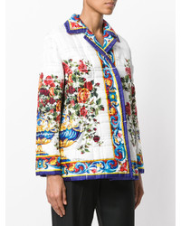 Dolce & Gabbana Majolica Print Quilted Jacket