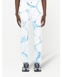 Dolce & Gabbana Cracked Print Jeans
