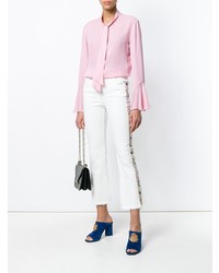 Etro Embroidered Side Panel Cropped Jeans