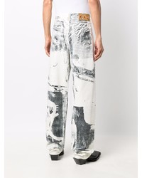 Off-White Graphic Print Wide Leg Trousers