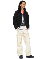 Tanaka Off White Painted Work Jeans