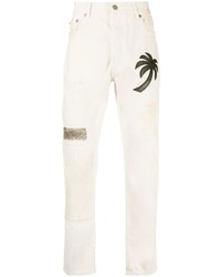 Palm Angels Palm Tree Patch Straight Leg Jeans
