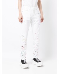 Off-White X Marais Splatter Slim Jeans