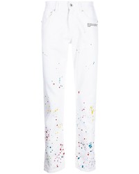 Off-White X Marais Splatter Slim Jeans