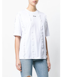MSGM Lace Trim T Shirt
