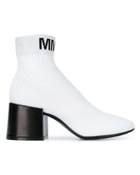 MM6 MAISON MARGIELA Logo Print Sock Ankle Boots