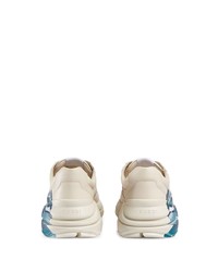 Gucci Rhyton Leather Sneaker With Wave