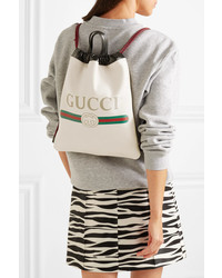 Gucci Printed Textured Leather Backpack