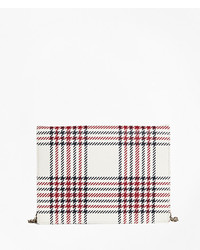 Brooks Brothers Plaid Leather Clutch