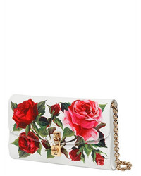 Dolce & Gabbana Roses Dauphine Print Leather Clutch