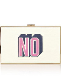 Anya Hindmarch Imperial Embossed Textured Leather Box Clutch
