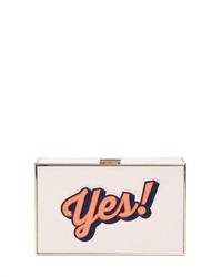 Anya Hindmarch Imperial Yes No Leather Clutch