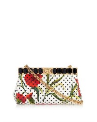 Dolce & Gabbana Marlene Printed Brocade Clutch