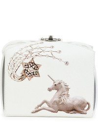 Alexander McQueen Unicorn Box Clutch Bag White