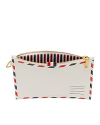 Thom Browne White Large Airmail Coin Purse