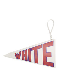 Off-White White Leather Flag Pouch