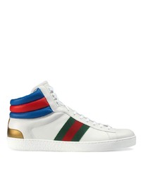 Gucci Ace High Top White Sneakers