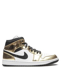 Jordan Air 1 Mid Se Metallic Gold Sneakers