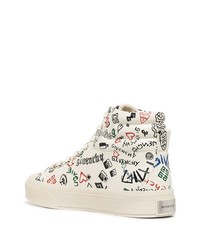 Givenchy City Logo Print Leather Sneakers