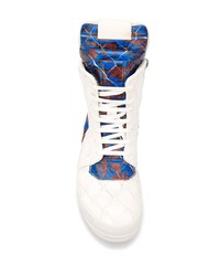 Rick Owens Embossed Effect Patterned High Top Sneakers