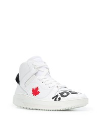 DSQUARED2 Logo Print High Top Trainers