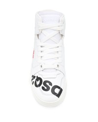 DSQUARED2 Logo Print High Top Trainers
