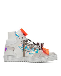 Off-White White And Orange Off Court 30 High Top Sneakers