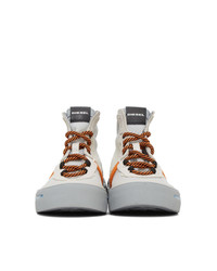 Diesel White And Orange S Dese Sneakers