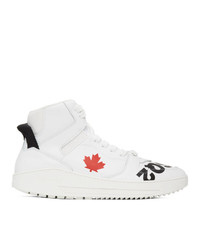 DSQUARED2 White Barkley Sneakers